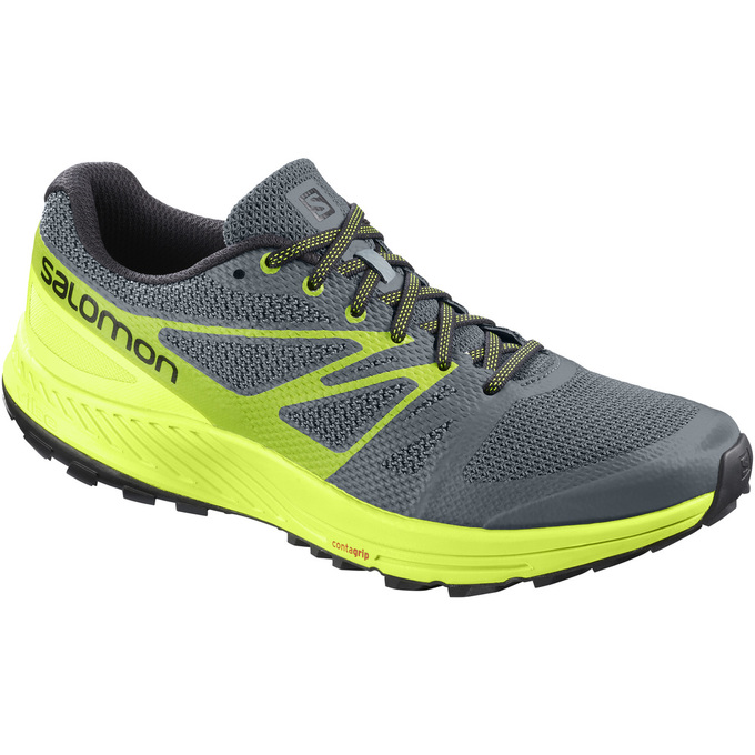 Zapatillas Trail Running Salomon Hombre Gris / Amarillo - Salomon Argentina SENSE ESE ,184529-QAS